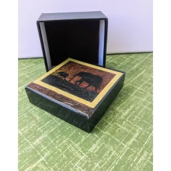 Online Schwarzes Geschenkschachtel - Set 3teilig, mit afrikanischen Serviettenmotiven Geschenkverpackungen
