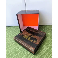 Online Schwarzes Geschenkschachtel - Set 3teilig, mit afrikanischen Serviettenmotiven Geschenkverpackungen
