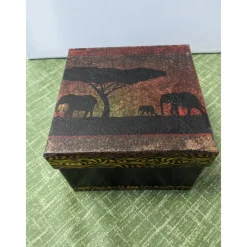 Online Schwarzes Geschenkschachtel - Set 3teilig, mit afrikanischen Serviettenmotiven Geschenkverpackungen