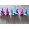 Baumschmuck|CreativBaer sechs kleine Filzwichtel mit Glöckchen - (2x türkis-weiß + 2x pink-weiß-schwarz + 2x lila-rosa-weiß)