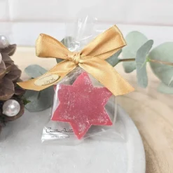 Seifenstern aus Schafmilchseife - Weihnachtsstern - BRATAPFEL - Rot Weihnachtsgeschenke