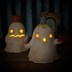 Online Süßer Geist mit Kürbis, leuchtet mit LED-Teelicht Deko Halloween