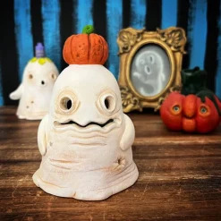 Online Süßer Geist mit Kürbis, leuchtet mit LED-Teelicht Deko Halloween
