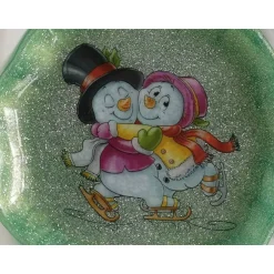 Weihnachtsdeko|CM Resin Design Servierteller Serviertablett Dekoteller Dekoration Weihnachten aus Resin Epoxidharz
