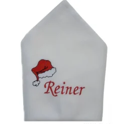 Weihnachtsdeko|Stickstube Eckental Servietten mit Name Stoffservietten personalisiert für Weihnachten