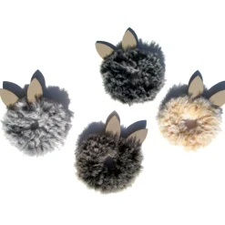 Best Serviettenringe Osterhasen 4er Set – Handgemachte Osterdeko aus Fellwolle und Holz Osterhasen