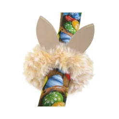 Best Serviettenringe Osterhasen 4er Set – Handgemachte Osterdeko aus Fellwolle und Holz Osterhasen