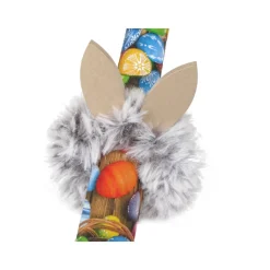 Best Serviettenringe Osterhasen 4er Set – Handgemachte Osterdeko aus Fellwolle und Holz Osterhasen