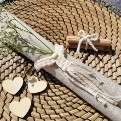Tischdekoration|handgemachtesGlück Serviettenringe (4rer Set), Makramee, für Hochzeiten und andere Feierlichkeiten