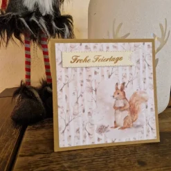 Weihnachtskarten|Teufelinchens_Ideen_Shop süßes Eichhörnchen - Frohe Feiertage - Weihnachtskarte