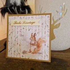 Weihnachtskarten|Teufelinchens_Ideen_Shop süßes Eichhörnchen - Frohe Feiertage - Weihnachtskarte