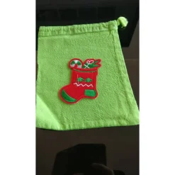 Sale süßes handgefertigtes Weihnachtsbeutelchen im Vintage Look, mit Tunnelzug Säckchen & Beutel