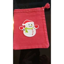 Sale süßes handgefertigtes Weihnachtsbeutelchen im Vintage Look, mit Tunnelzug Säckchen & Beutel
