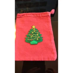 Sale süßes handgefertigtes Weihnachtsbeutelchen im Vintage Look, mit Tunnelzug Säckchen & Beutel