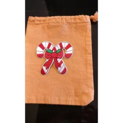 Sale süßes handgefertigtes Weihnachtsbeutelchen im Vintage Look, mit Tunnelzug Säckchen & Beutel