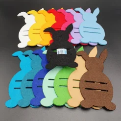 Clearance Set: 10 Hasen aus Filz mit Schlitzen für einen Geldschein / Schokoriegel Geschenkverpackungen