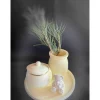 Clearance Set aus Teddy, Töpfchen und kleiner Vase auf einem runden Tablett Geschenke