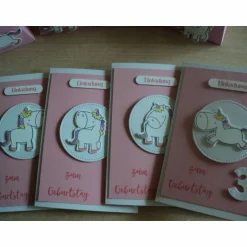 Sale 1set Einladungskarten zum Kindergeburtstag Party Motto Einhorn Unicorn Mädchen Einladungen Grußkarte Einladung Kinder Einladungskarten