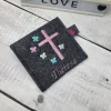 Sale Set Gotteslobhülle Schmetterlinge mit Rosenkranztasche 3, Kommunion Gotteslobhülle