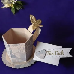 New Set Mini Tasse mit Umschlag – Gastgeschenk, Deko, Geldgeschenk, Mitbringsel Dekoration