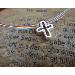 Schmuck|Seelenfeuer Silber Kreuz auf der Basis des Regenbogens, Geschenke Kommunion  Konfirmation Taufe