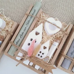 Outlet Silberhochzeit Geldgeschenk Silberhochzeitsgeschenk Häuser / Lichthäuser Kerzenhalter Herz Geschenkset Gutschein Kerzens Geldgeschenke