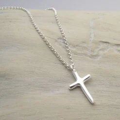 Schmuck|Gold- und Designschmiede Birlinger Silberkreuz "Franzi" mit Kette, Kreuz aus Silber, Geschenk zur Kommunion, Konfirmation, Firmung