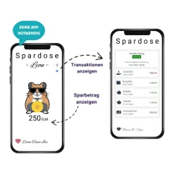Hot Sparbuch mit QR-Code – personalisierte Geschenkidee zur Taufe, Geburt oder Einschulung | Handmade | Hamster Geldgeschenke