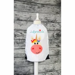 Discount Sportbeutel bedruckt mit einem Einhorn, Zugbeutel, Rucksack Kinder Turnbeutel
