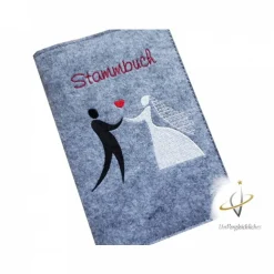 Sale Stammbuch Stammbuchhülle Hochzeitskuss Einband Umschlag für Stammbuch Namensbestickung Familienbuch Dankeskarten