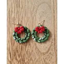 Online Statement Ohrringe Weihnachten Türkranz Weihnachtsaccessoires