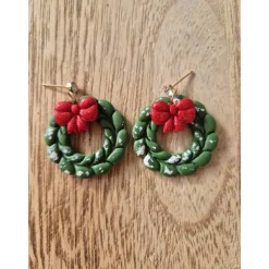 Online Statement Ohrringe Weihnachten Türkranz Weihnachtsaccessoires