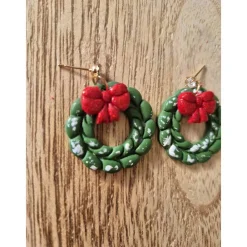 Online Statement Ohrringe Weihnachten Türkranz Weihnachtsaccessoires
