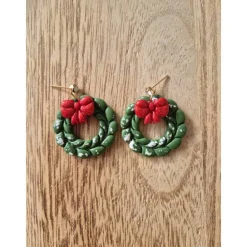 Online Statement Ohrringe Weihnachten Türkranz Weihnachtsaccessoires