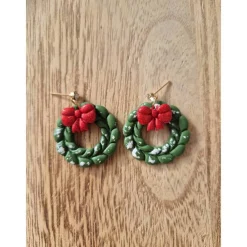 Online Statement Ohrringe Weihnachten Türkranz Weihnachtsaccessoires