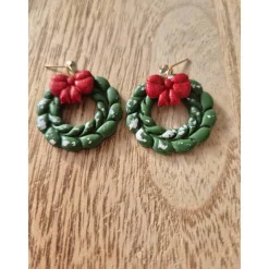 Online Statement Ohrringe Weihnachten Türkranz Weihnachtsaccessoires