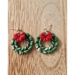 Online Statement Ohrringe Weihnachten Türkranz Weihnachtsaccessoires