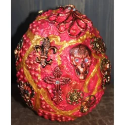 Sale Steampunk Dekoei CROSS & SKULL & OCTOPUS Acrylmalerei auf einem Keramikei Ostergeschenk Künstler-Ei Sammlerstück Unikat Ostereier