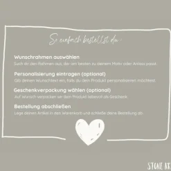 Sale Steinbild „Die Welt ist schön, weil Du mit drauf bist“ – Personalisiertes Geschenk mit Spruch & individueller Rahmenwahl Hochzeitsgeschenke