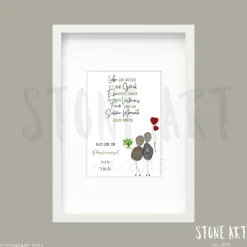 Steinbild Petersilienhochzeit – Personalisiertes Geschenk zur 12,5-jährigen Hochzeit Hochzeitsgeschenke