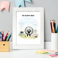 Clearance Steinbild Prüfung Schaf personalisiert – Ich Schaf das – Geschenk Abitur Führerschein Abschluss Mutmacher