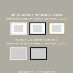 Online Steinbild Trauer personalisiert – Viel zu kurz und doch für immer blau – Erinnerungsbild Mutmacher