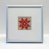 Best Stern * Kreuzstich * Rot * Deko * gestickt * Rahmen * Geschenk * Kleinigkeit Weihnachtsdeko