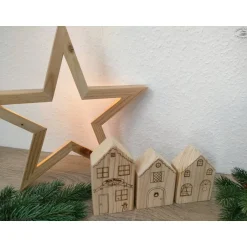 Weihnachtsdeko|Hübsches Aus Holz Stern aus Holz / Weihnachtsstern / Holzstern