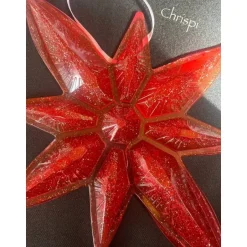 Discount Stern aus Resin Gießharz Rot und Orange Weihnachtsdeko