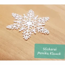 Online Stern, weiß, gestickt in Lace-Stickerei Weihnachtsdeko