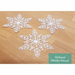 Online Stern, weiß, gestickt in Lace-Stickerei Weihnachtsdeko