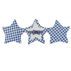 Outlet Sternanhänger im 3-er Set, Stoffsterne zum aufhängen Baumschmuck