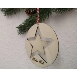 Baumschmuck|Hübsches Aus Holz Stern-Anhänger/Holzmobile 