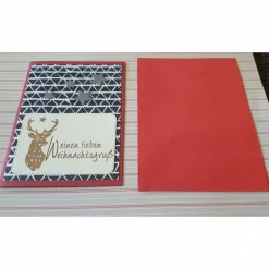 Weihnachtskarten|Teufelinchens_Ideen_Shop Sterne und Hirsch - Weihnachtskarte